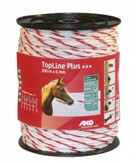 TopLine Plus Weidezaunseil, weiß/rot 200m