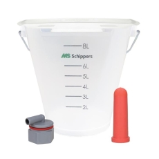 MS Kälbertränkeeimer transparent mit Deckel, 8 L