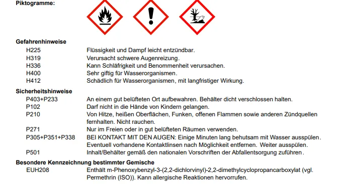 Fly Kill, Ungezieferspray