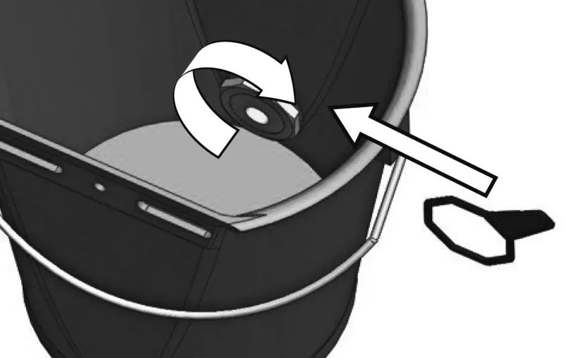 Tränkeeimer mit Hygieneventil