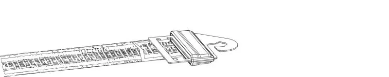 Torgriff mit Litzclip® Bandanschluss 40mm, Niro