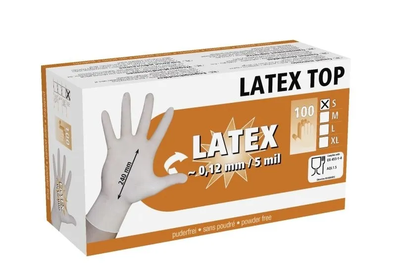 Latex Handschuhe ungepudert, 100 Stück