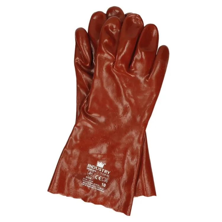 Arbeitshandschuh PVC rot, pro Paar XL