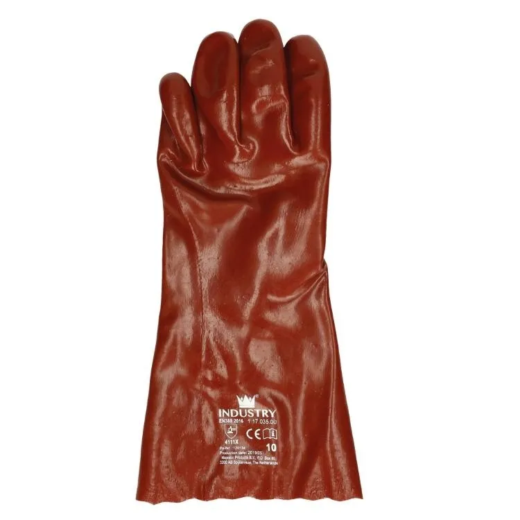 Arbeitshandschuh PVC rot, pro Paar XL