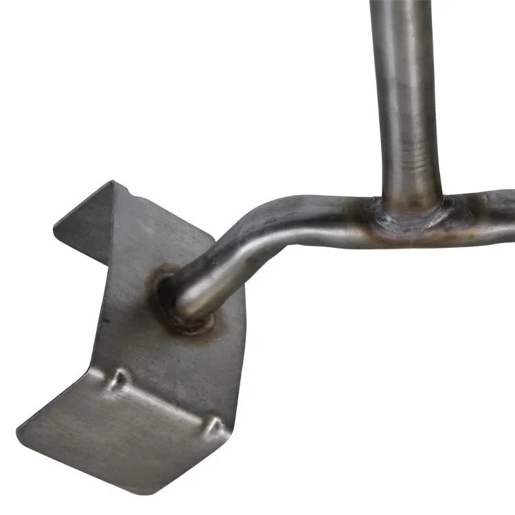 Schwebende Nippelrohrstütze Edelstahl für 2 1/2" Nippel mit Spielschutz, 62 cm lang