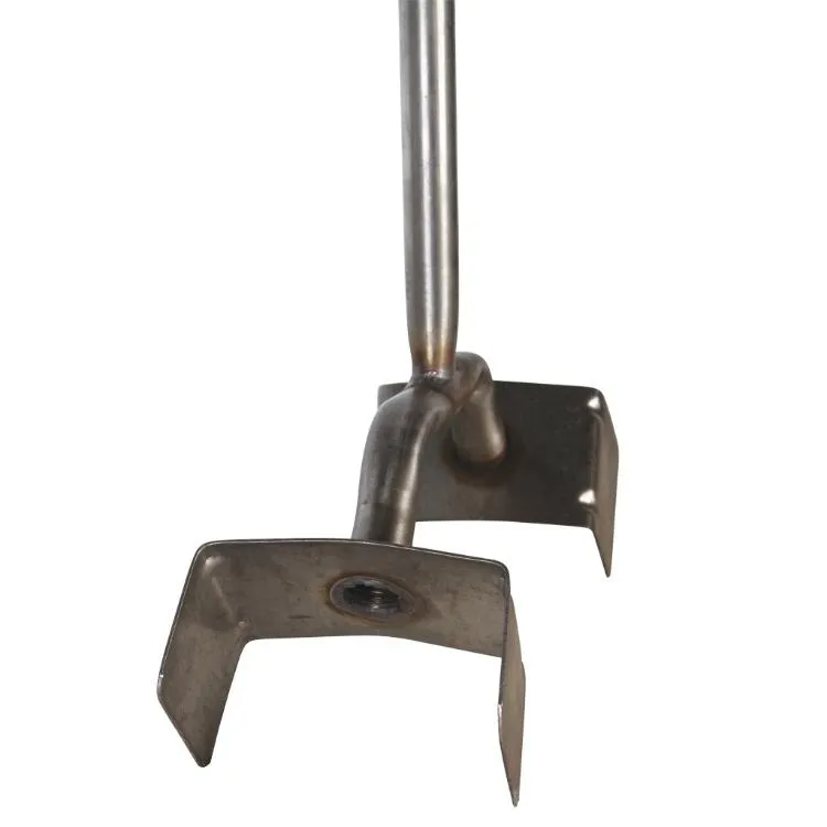 Schwebende Nippelrohrstütze Edelstahl für 2 1/2" Nippel mit Spielschutz, 62 cm lang
