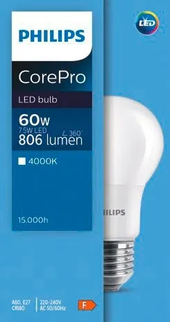LED-Lampe Philips CorePro E27 / E-F