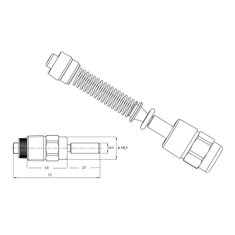 Nippel für Drik-O-Mat Mikro/Mini/Stand, Edelstahl