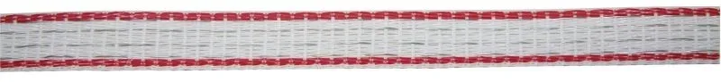TopLine Plus Weidezaunband 200m, 10mm, weiß/rot
