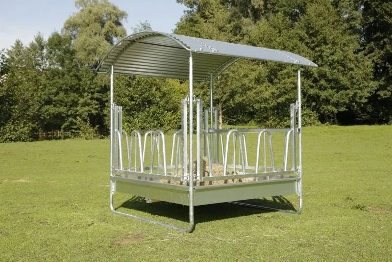 Viereckraufe mit Palisadenfressgitter "Standard"