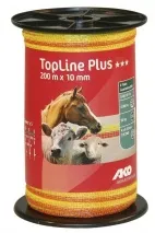 TopLine Plus Weidezaunband 200m, 10mm gelb/orange