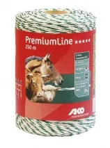 Premium Line Weidezaunlitze, weiß/grün, 250 m