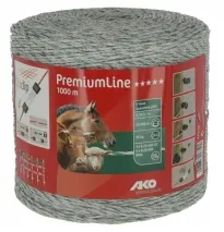 Premium Line Weidezaunlitze, weiß/grün, 1000 m