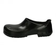 Birki Clog mit Stahlkappe, schwarz