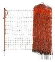PoultryNet orange elektrifizierbar - Geflügelnetz, 50 m, Doppelspitze
