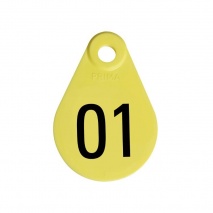 PVC Genickplatten, gelb nummeriert