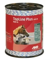 TopLine Plus Weidezaunlitze, 400m, weiß/blau