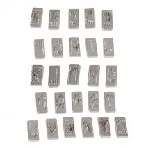 Buchstabe einzeln 10 mm, runde Spitze