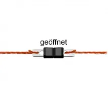 Litzenverbinder Litzclip 3mm, gerade, Edelstahl, 10 Stück