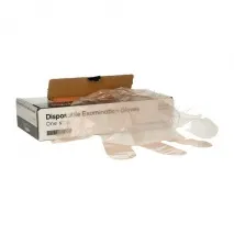Einweghandschuhe Kunststoff, lang, 100 Stück, orange