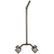 Schwebende Nippelrohrstütze Edelstahl für 2 1/2" Nippel mit Spielschutz, 62 cm lang