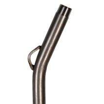 Schwebende Nippelrohrstütze Edelstahl für 2 1/2" Nippel mit Spielschutz, 62 cm lang