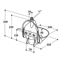 Suevia Tränkebecken, Modell 10P