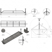 Futter und Trinktrog,1 m