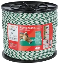 Weidezaunseil PremiumLine weiß/grün 400m