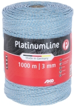 Weidezaunlitze PlatinumLine weiß/blau 1000m