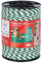 Weidezaunseil PremiumLine weiß/grün 200m