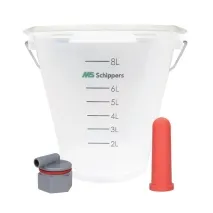 MS Kälbertränkeeimer transparent mit Deckel, 8 L