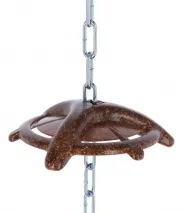 Schweinebeißring Nature + Kette 75 cm